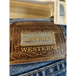 Vintage Lawman Straight Leg Jeans Women's 9 HIgh Rise Blue Western Cowgirl thumbnail 7