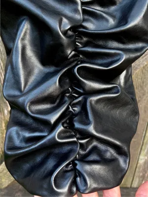 Like New 7 For All Mankind Faux Leather Ruched Cami Top Small Retail $178.00 thumbnail 9