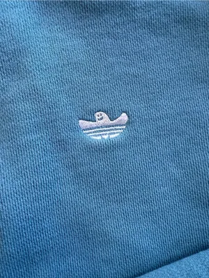 Adidas Skateboarding Quarter Zip Sweatshirt XL Blue Mock Neck Pullover Logo thumbnail 2