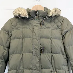 LAUREN Ralph Lauren Womens XS Down Parka Olive Green Removable‎ Hood Winter thumbnail 4