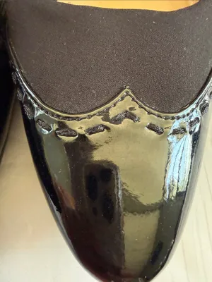 Circa Joan & David Patent Leather and Wedge Heel Shoes in Black thumbnail 3