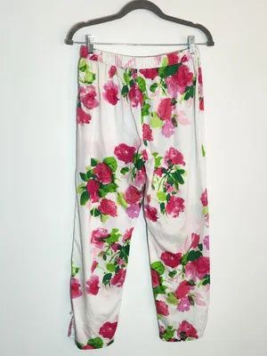 Kate Spade Pink Floral Cotton Pajama Set Size Small thumbnail 3