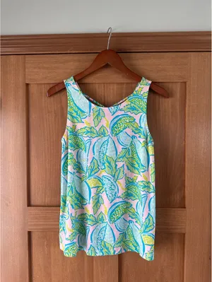 Lilly Pulitzer Kristen Swing Tank Top in Urchin Pink Vitamin Sea Women’s Small thumbnail 3