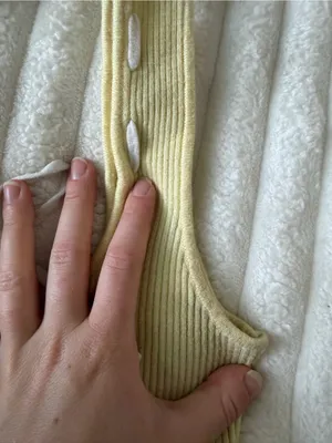 Altar'd State Pale Yellow Ribbed Tie-Front Tank thumbnail 6