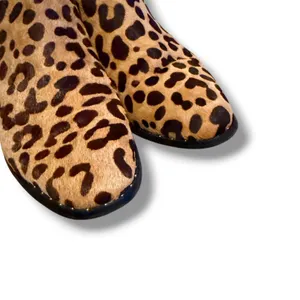 Steven by‎ Steve Madden Chavi-L Booties Womens 7 Leopard Calf Hair Ankle Boots thumbnail 5