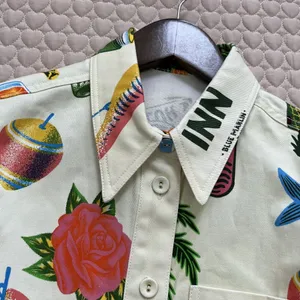 NWT ALEMAIS x Alan Berry Rhys Samaki Cropped Organic Cotton Shirt Women's Size 0 thumbnail 7