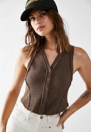 Free People top reo vest thumbnail 1