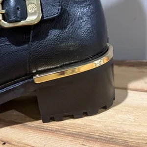 *NEW *‎ VINCE CAMUTO Keshilla gold hardware moto boots LEATHER Size 8.5 B29 thumbnail 5