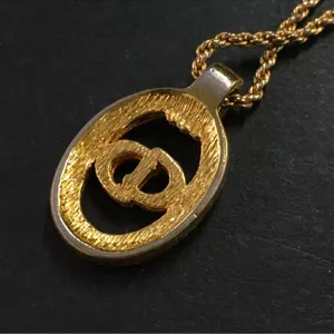 Vintage Dior CD logo crystal rhinestones necklace thumbnail 4