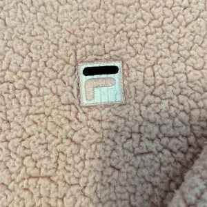 Fila szXL (seems smaller) pink pull over sherpa style hoodie GUC thumbnail 3