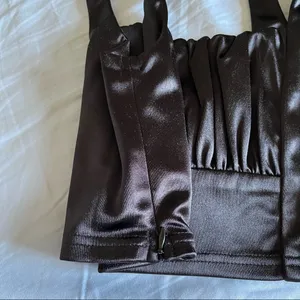 Adika Slick Satin Finish Crop Top thumbnail 7