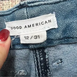 Good American Good Legs Straight Jeans Size 12 Blue 449 thumbnail 7