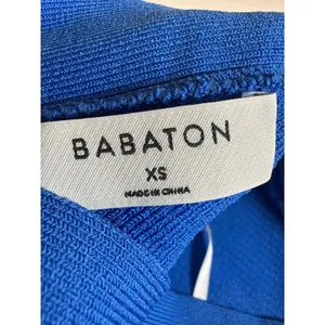 Babaton Aritzia Sculpt Knit‎ Criss Cross Cropped Tank Cobalt Blue XS thumbnail 4