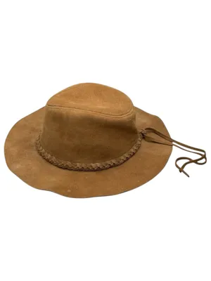 Express 𖤗 Suede Floppy Hat with Braided Trim 𖤗 Brown 𖤗 Festival Boho Hippie Vibe thumbnail 4