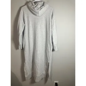 COS Relaxed Fit Maxi Sweatshirt Dress Heather Gray‎ Hooded Cotton Fleece Small thumbnail 6
