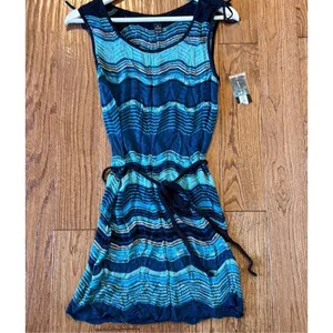 I.N.C. NWT International concepts blue chevron knit dress coverup M thumbnail 10