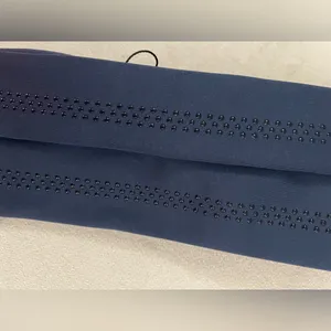 ALO Yoga NWT Airlift Headband Navy Blue Grips and scrunched back White Alo Logo thumbnail 5