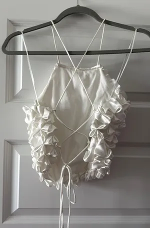 ZARA Criss-Cross Halter Top thumbnail 1