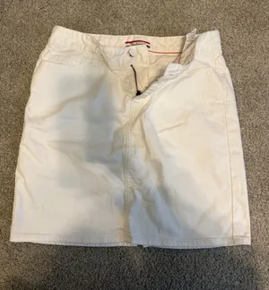 Tommy Hilfiger White Denim Mini Skirt thumbnail 1
