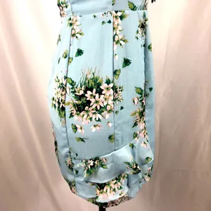 Esley dress mini blue floral print with bow accent size S thumbnail 5