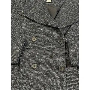 Ann Taylor LOFT TweedOne Button Blazer Jacket Black‎ Charcoal Size S thumbnail 2