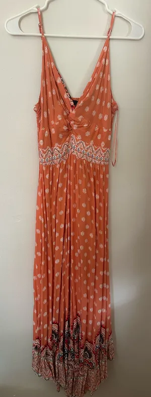 Angie Dress Floral Maxi Bohemian thumbnail 1