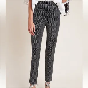 Anthropologie Slim Leg Dress Pants Women's‎ Size 4 Black Minimalist Chic thumbnail 4