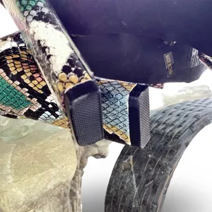 Anne Michelle Faux Snakeskin Metallic Heels thumbnail 6