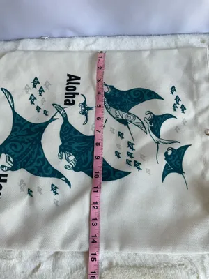 Island Gypsy Aloha Hawaii Canvas Tote Bag - Island Sense Manta Ray Tribal Design Beach Shopping Bag thumbnail 7