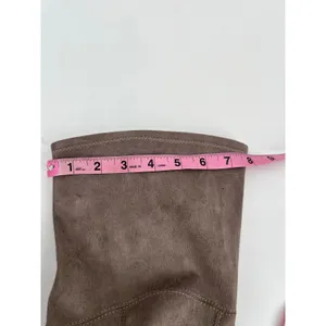 Nine West Felipe 2 Over the Knee Boot beige taupe block heel round toe size 6.5 thumbnail 15