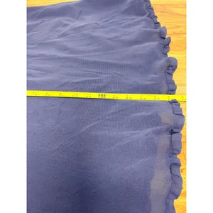 Y2k Mesh Top Lettuce Trim Custom‎ Made Double Layer Mesh Steel Blue Medium thumbnail 7