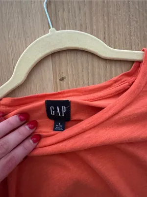 Gap Tiered Dress in Coral Orange thumbnail 2