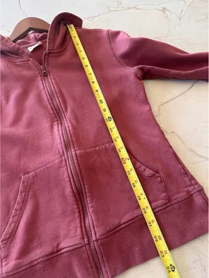 Pact Organic Cotton Fleece Full Zip Hoodie Sweatshirt Mauve Pink Women’s Small thumbnail 10