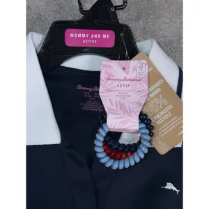 NWT Tommy Bahama Active Dress Set Women's M Navy Polo Tennis Golf Pleated 3pc thumbnail 3