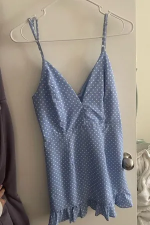 Revolve Super Down - Blue Polka dot Dress thumbnail 1