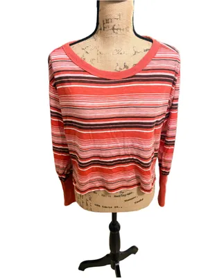 Anthropologie Pilcro Heritage Pullover Boxy Striped Blouse Size S (oversized) thumbnail 3