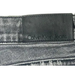 Calvin Klein Jeans High Rise Mom Jeans Womens 32 Gray Distressed Tapered Denim thumbnail 7
