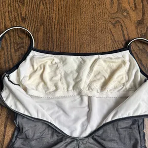 Oscar de la Renta Womens One Piece High Cut Leg Swim Suit Sheer Black Size Large thumbnail 4