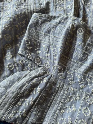 Blue And White Floral Cut Out Dress thumbnail 3