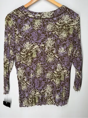 Vintage Y2K Axcess‎ Fairy Grunge Whimsigoth Boho Floral Empire Waist Top Earthy thumbnail 5
