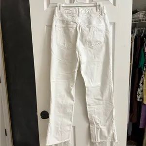 Zara Women's Z1975 Straight Leg White Jeans thumbnail 3