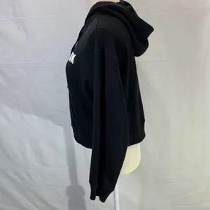 PINK Victoria’s Secret Full Zip Cropped Hoodie Black Size M thumbnail 3