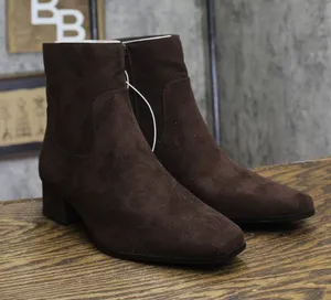 Universal Thread Block Heel Ankle Boots with Memory Foam Insole Brown 6.5W thumbnail 1