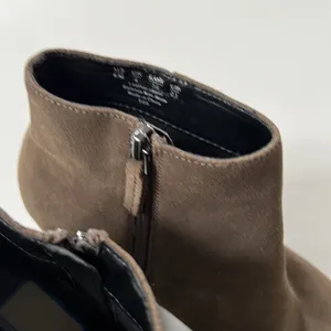 Franco Sarto Womens Casual Leather Ankle Boots Brown Booties Size 6M thumbnail 8