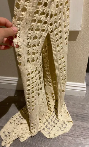 Cream Crochet Maxi Dress thumbnail 3