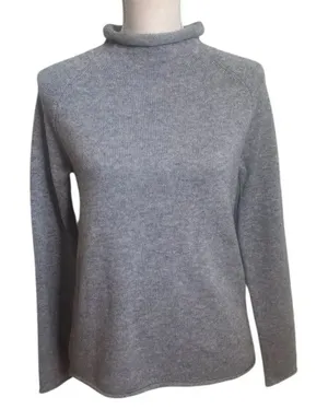 PARKE Wool Cashmere Blend Rollneck Sweater in gray XS thumbnail 1