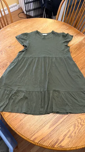 Time And Tru Olive Green Dress thumbnail 1