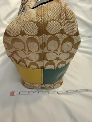 EUC Vintage Coach Gallery Signature Hobo Shoulder Bag with Multicolor Stripe thumbnail 5