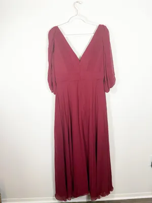 NWT AW Bridal Polly Bridesmaid Maxi Dress Jester Red Size 14 thumbnail 5