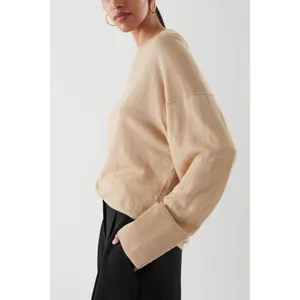 ✨COS Lightweight Linen Jumper Tan Sz Small Sweater✨ thumbnail 4